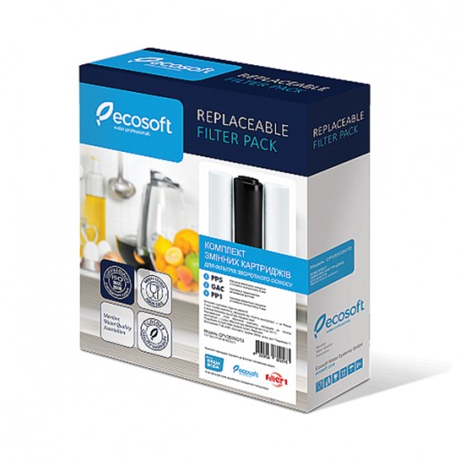 Комплект картриджів Ecosoft 1-2-3 для фільтра зворотного осмосу (CPV3ECOSTD)