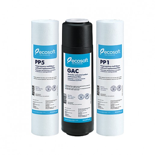 Комплект картриджів Ecosoft 1-2-3 для фільтра зворотного осмосу (CPV3ECOSTD)
