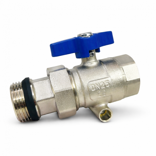 545020 Кран з термометром (синя ручка), Tervix