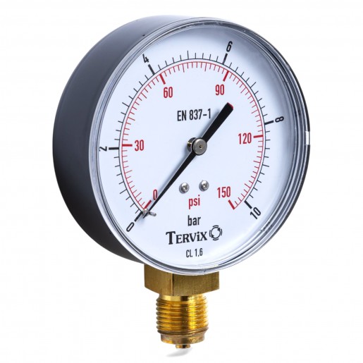 355414 манометр Tervix Pro Line 100 0-16 бар 1/2" рад.