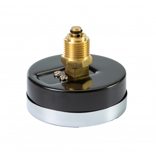 357816 термоманометр Tervix Pro Line 80/0-4 бар, 0-120 С аксіальний, з монтажним клапаном 1/2"