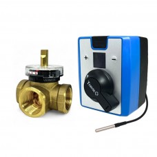 293453 Комплект 3-ход. змішувальний клапан RMV DN32 Rp1 1/4"Tervix + Привід - контролер постійної температури CAMV