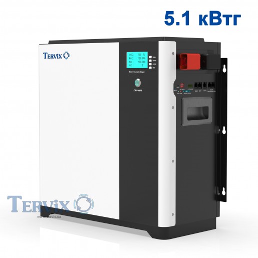693411 Система автономного живлення Tervix BANKA 5,1 кВтг - інвертор 5кВ + акумулятор 51,2В 100 Аг