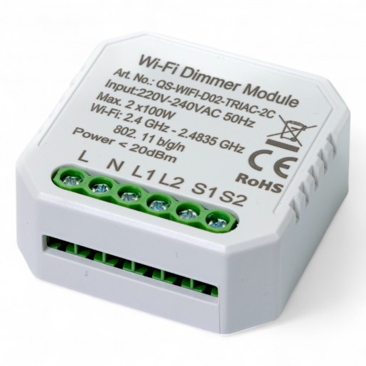 436421 Розумний вимикач - регулятор Tervix Pro Line WiFi Dimmer (2 клавіші)