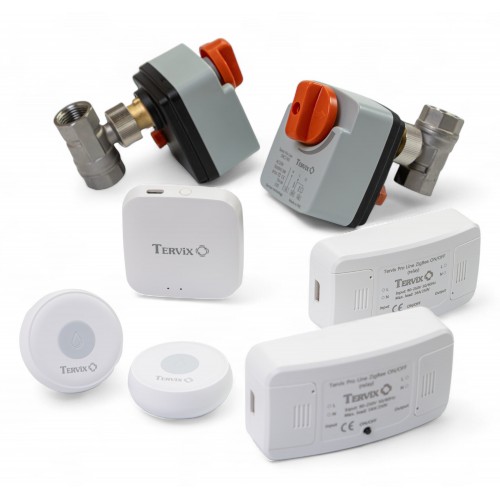 4922623 Система захисту від потопу для роз.будинку Tervix ZigBee Water Stop Premium на 2 труби 1"