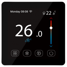 114350 Кімнатний сенсорний термостат з WiFi управлінням Tervix Pro Line WiFi TouchScreen Thermostat (котел), чорний
