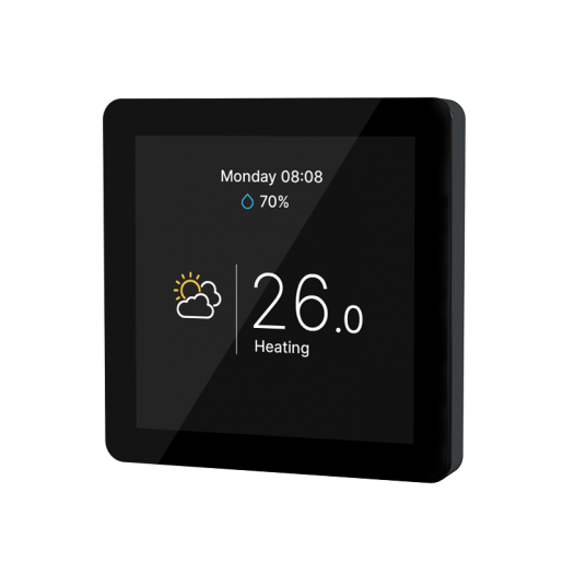 114350 Кімнатний сенсорний термостат з WiFi управлінням Tervix Pro Line WiFi TouchScreen Thermostat (котел), чорний