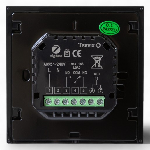 117340 Термостат з ZigBee управлінням Tervix Pro Line для газового/електричного котла, чорний