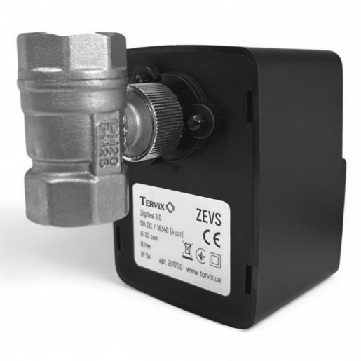 491932 Система захисту від затоплення ZigBee ZEVS Tervix Water Stop 1'' (з ZigBee датчиками)