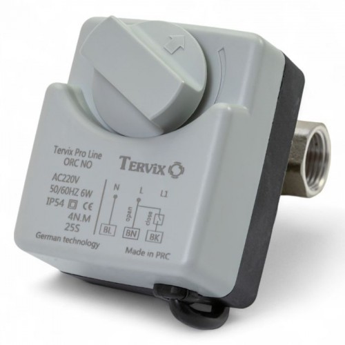 201153 2-ходовий кульовий клапан н/в 1" DN25 з нержавіючої сталі з електроприводом Tervix Pro Line ORC