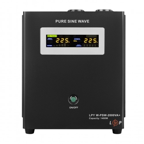 ДБЖ з правильною синусоїдою 24V LPY-W-PSW-2000VA+ (1400Вт)10A/20A