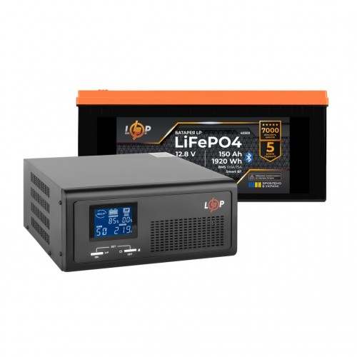 Комплект резервного живлення LogicPower ДБЖ 600W + літієва (LiFePO4) батарея 1920 Wh