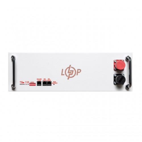 Акумулятор LP LiFePO4 51,2V - 100 Ah (5120Wh) (BMS SP 100A/50А) RM RS485/CAN WH