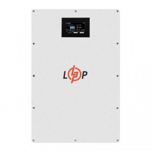 Акумулятор LP LiFePO4 51,2V - 100 Ah (5120Wh) (BMS 100A/50А) метал LCD Smart RS485/CAN JK настінний