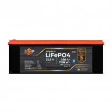 Акумулятор LP LiFePO4 25,6V - 280 Ah (7168Wh) (BMS 200A/200А) пластик Smart BT