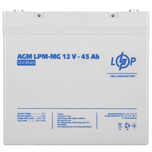 Комплект з двох акумуляторних мультигелевих батарей для ДБЖ 12V 90Ah (45Ah + 45Ah) 1080Wh