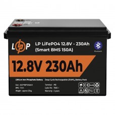 Акумулятор LP LiFePO4 12V (12,8V) - 230 Ah (2944Wh) (Smart BMS 150А) з BT пластик