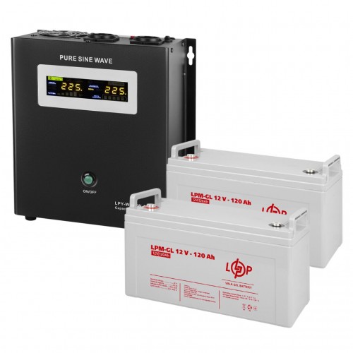 Комплект резервного живлення LP (LogicPower) ДБЖ + гелева батарея (UPS W1500 + АКБ GL 3300W)
