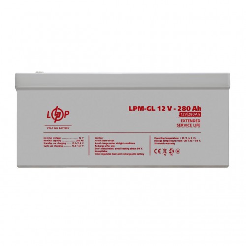 Акумулятор гелевий LPM-GL 12V - 280 Ah