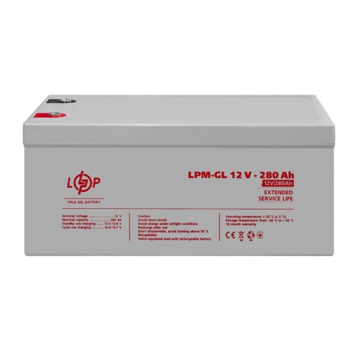 Акумулятор гелевий LPM-GL 12V - 280 Ah