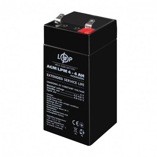 Акумулятор AGM LPM 4V - 4 Ah