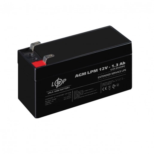 Акумулятор AGM LPM 12V - 1.3 Ah