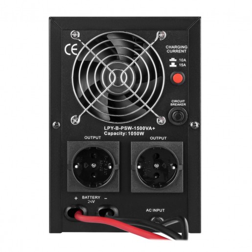 ДБЖ з правильною синусоїдою 24V LPY-B-PSW-1500VA+(1050Вт) 10A/15A