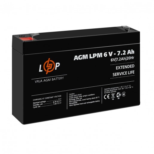 Акумулятор AGM LPM 6V - 7.2 Ah