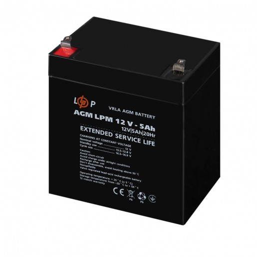 Розпродаж (3861) Акумулятор AGM LPM 12V - 5 Ah (11-2024)
