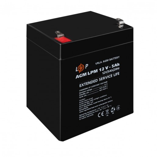 Розпродаж (3861) Акумулятор AGM LPM 12V - 5 Ah (11-2024)
