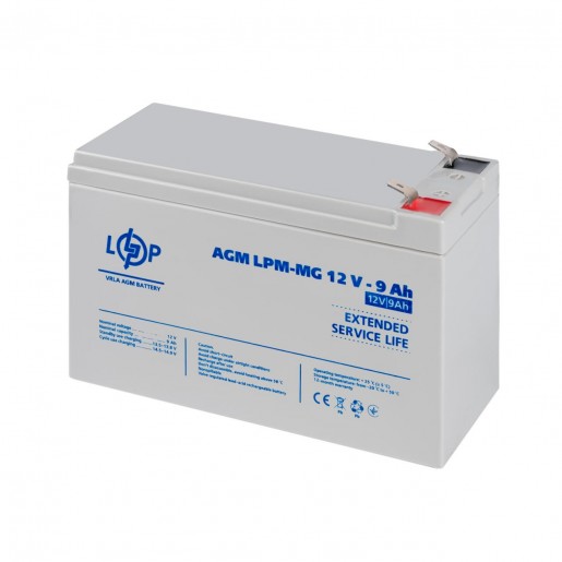 Розпродаж (6555) Акумулятор мультигелевий AGM LPM-MG 12V - 9 Ah 11/24 (11-2024)