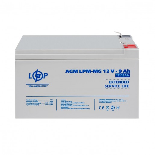 Розпродаж Акумулятор мультигелевий LPM-MG 12V - 9 Ah