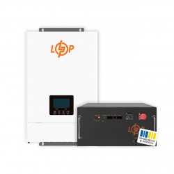 Комплект резервного живлення LogicPower ДБЖ W6000 + літієва (LiFePO4) батарея 5120 Вт/год (37760+37541 100 Ah)